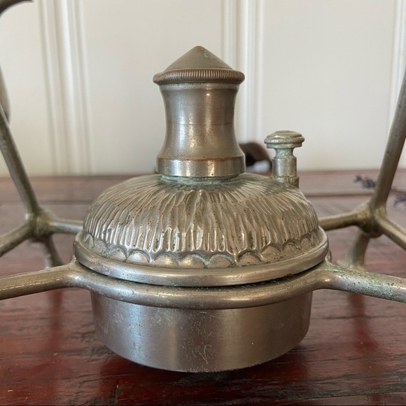 Antique Tilting Spirit Kettle with Stand - Picture 9 of 11